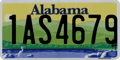 AL license plate 1AS4679