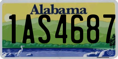 AL license plate 1AS4687