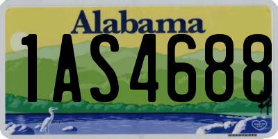 AL license plate 1AS4688