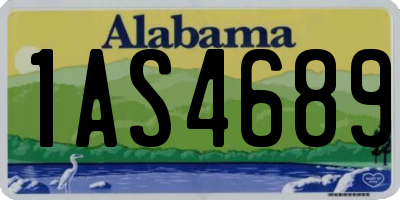 AL license plate 1AS4689
