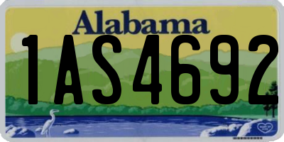 AL license plate 1AS4692