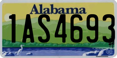 AL license plate 1AS4693
