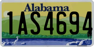 AL license plate 1AS4694