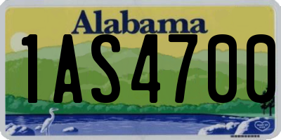 AL license plate 1AS4700