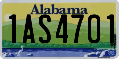 AL license plate 1AS4701