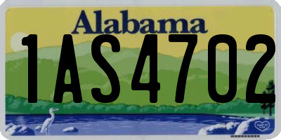 AL license plate 1AS4702