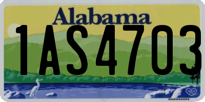 AL license plate 1AS4703
