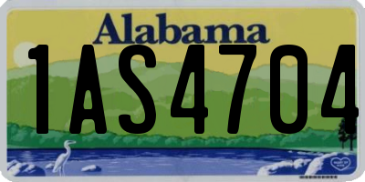 AL license plate 1AS4704