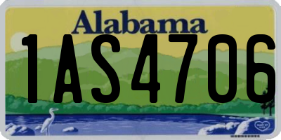 AL license plate 1AS4706