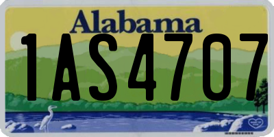 AL license plate 1AS4707