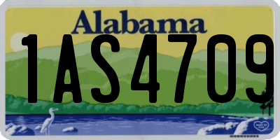 AL license plate 1AS4709