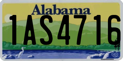 AL license plate 1AS4716