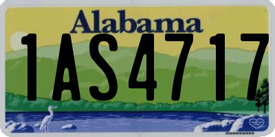 AL license plate 1AS4717