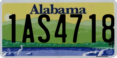 AL license plate 1AS4718