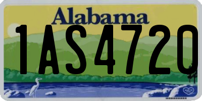 AL license plate 1AS4720
