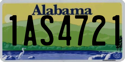 AL license plate 1AS4721