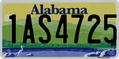 AL license plate 1AS4725