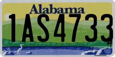 AL license plate 1AS4733