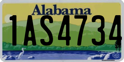 AL license plate 1AS4734