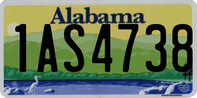 AL license plate 1AS4738