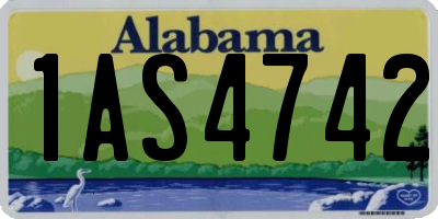 AL license plate 1AS4742