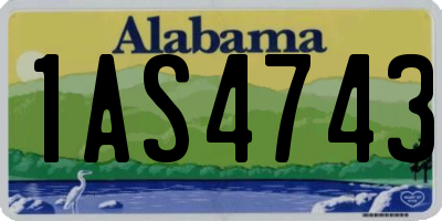 AL license plate 1AS4743