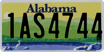 AL license plate 1AS4744