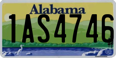 AL license plate 1AS4746