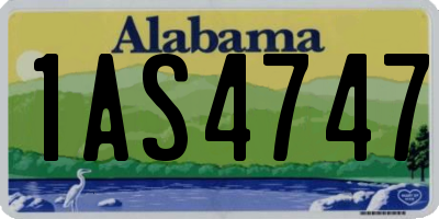 AL license plate 1AS4747