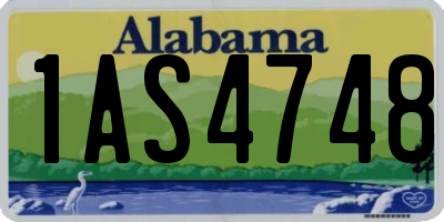 AL license plate 1AS4748