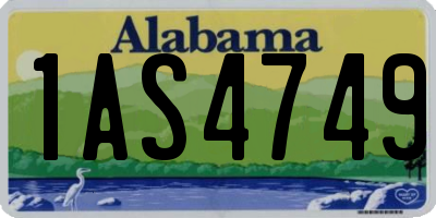 AL license plate 1AS4749