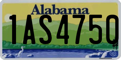 AL license plate 1AS4750