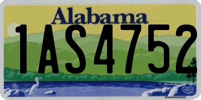AL license plate 1AS4752
