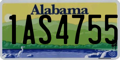 AL license plate 1AS4755