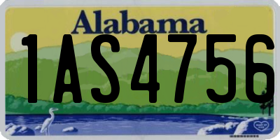 AL license plate 1AS4756