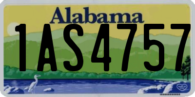 AL license plate 1AS4757
