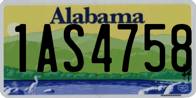 AL license plate 1AS4758
