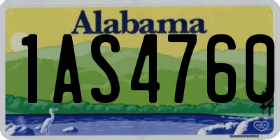 AL license plate 1AS4760