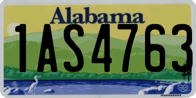 AL license plate 1AS4763