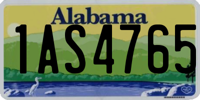 AL license plate 1AS4765