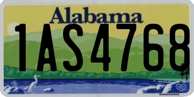 AL license plate 1AS4768