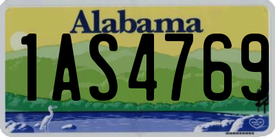 AL license plate 1AS4769