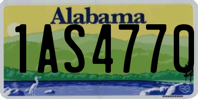 AL license plate 1AS4770