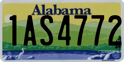 AL license plate 1AS4772