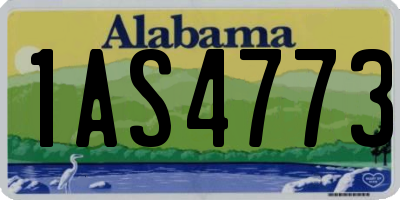 AL license plate 1AS4773