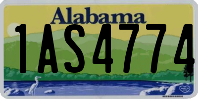 AL license plate 1AS4774
