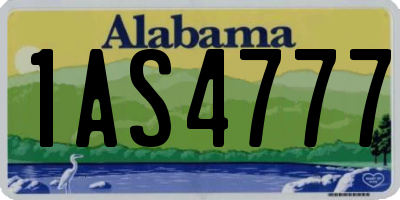 AL license plate 1AS4777