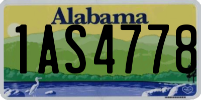 AL license plate 1AS4778
