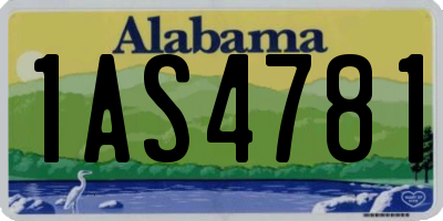 AL license plate 1AS4781