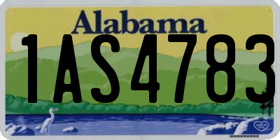 AL license plate 1AS4783